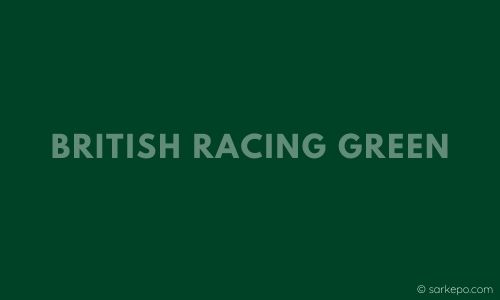 warna hijau british racing