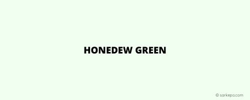 warna hijau honedew