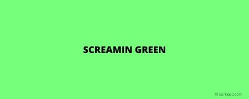 warna hijau screamin