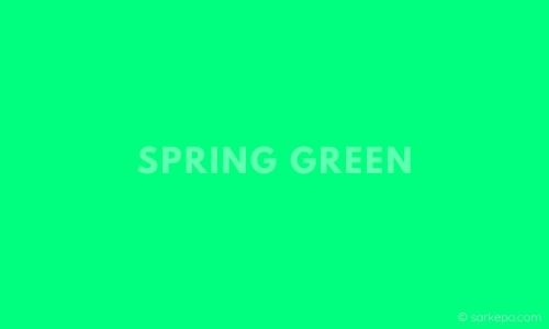 warna hijau spring