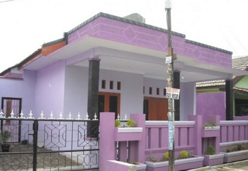 rumah minimalis warna ungu