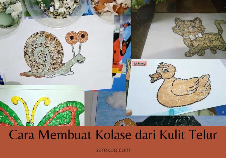 cara membuat kolase dari telur