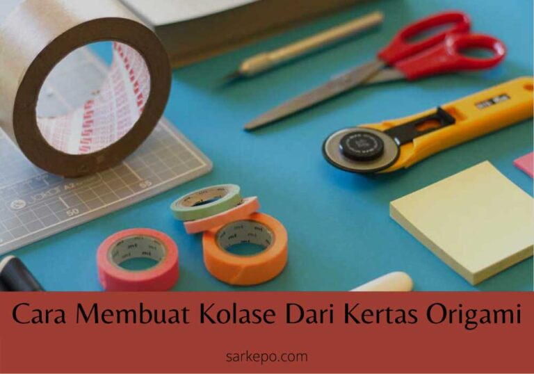 cara membuat kolase dari kertas origami